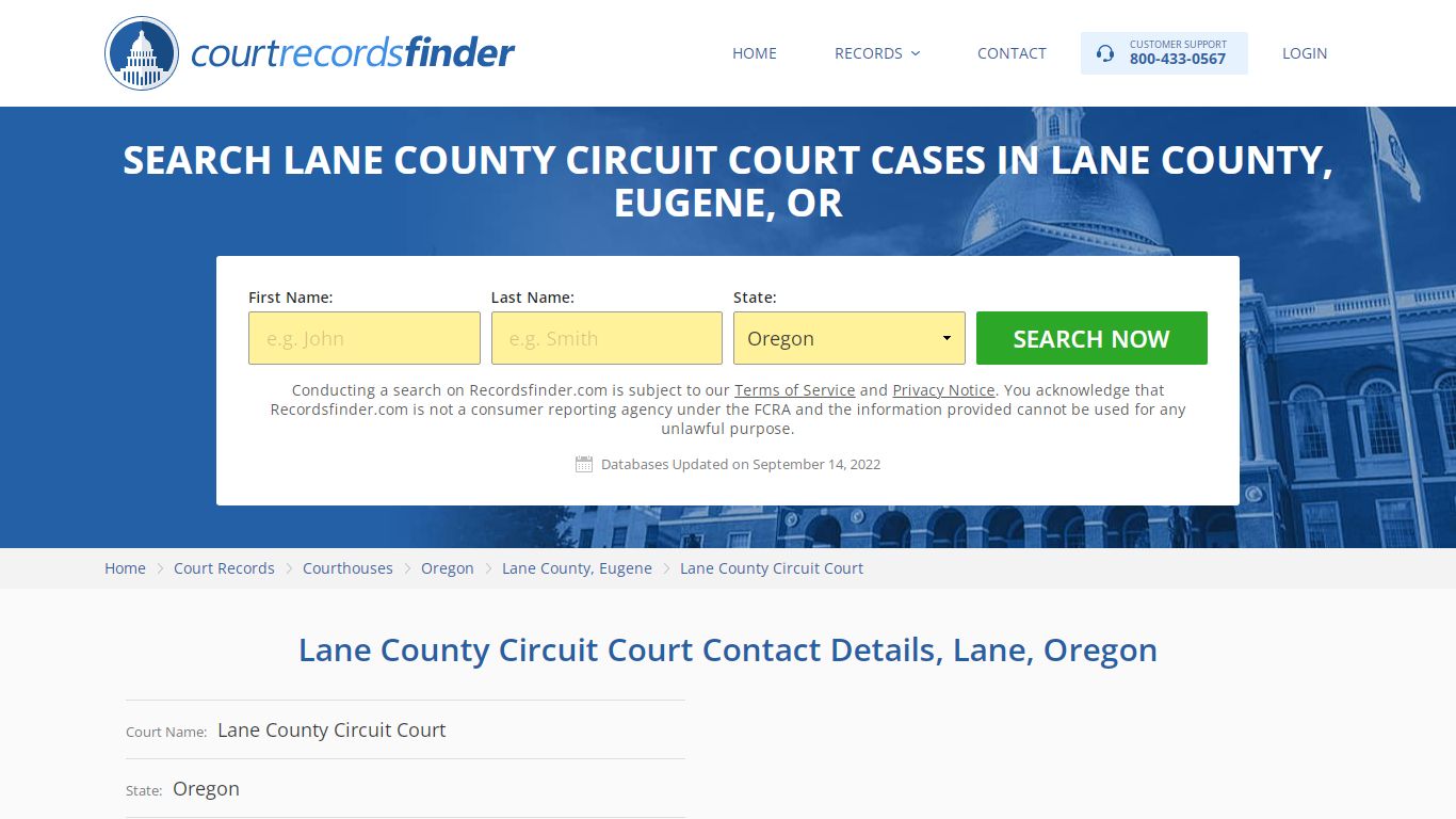 Lane County Circuit Court Case Search - RecordsFinder